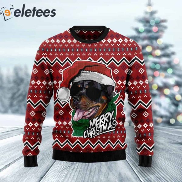 Rottweiler Merry Christmas Ugly Sweater