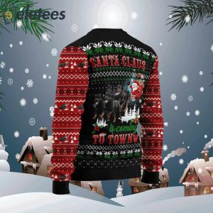 Rottweiler Town Christmas Ugly Christmas Sweater1