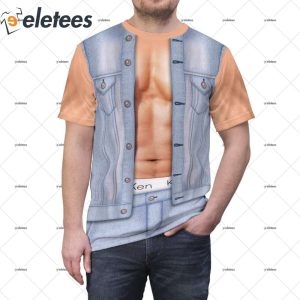 Ryan Gosling Barbie Denim Blue Vest Halloween Costume Shirt
