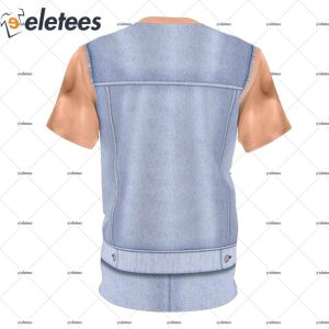 Ryan Gosling Barbie Denim Blue Vest Halloween Costume Shirt 3