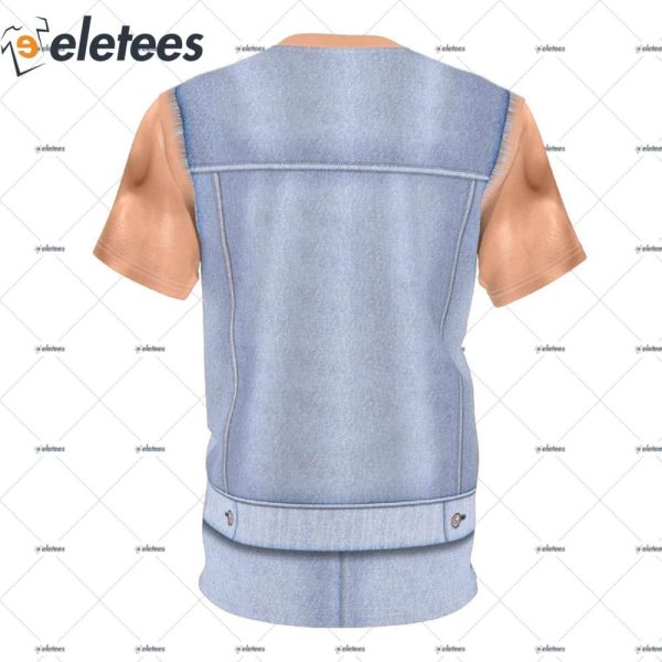 Ryan Gosling Barbie Denim Blue Vest Halloween Costume Shirt