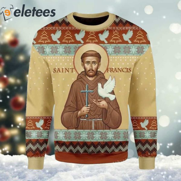 Saint Francis God Of Animal And Environment Ugly Sweater