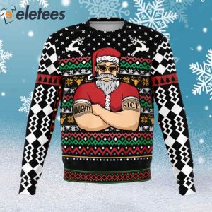 Santa Bouncer Ugly Christmas Sweater 0