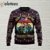 Santa Claus On Mountain Bike Ugly Christmas Sweater