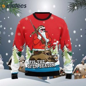 Santa Hunting Ugly Sweater 1