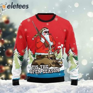 Santa Hunting Ugly Sweater