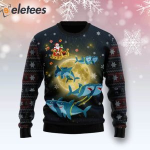 Santa Shark Fly Ugly Christmas Sweater