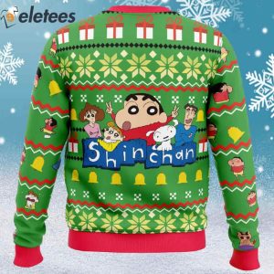 Santa Shinnosuke Crayon Shin chan Ugly Christmas Sweater 2