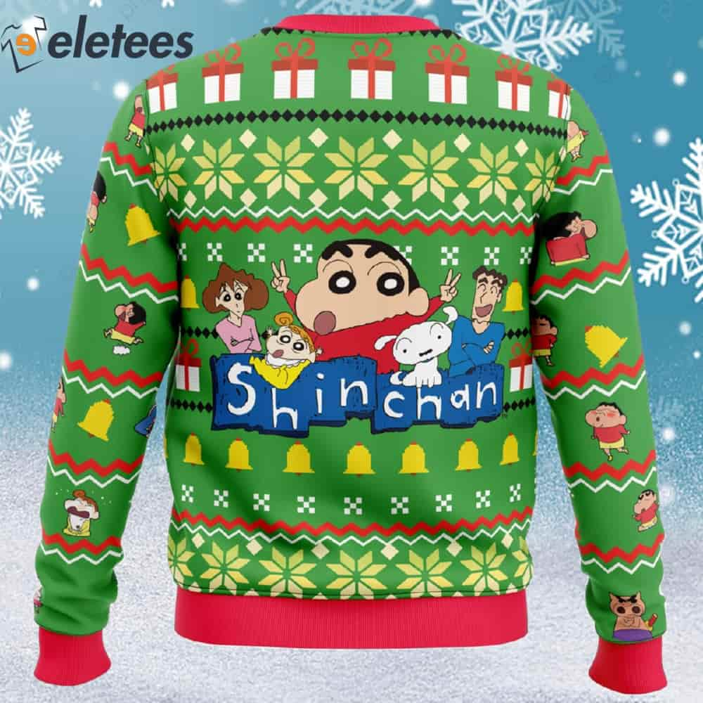 Santa Shinnosuke Crayon Shin-chan Ugly Christmas Sweater