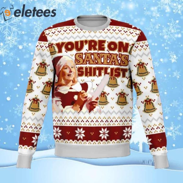 Santa Shit List Dank Ugly Christmas Sweater