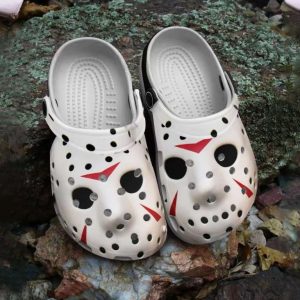 Scary Jason Voorhees White Face Halloween Crocs 2