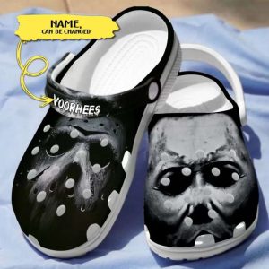 Scary Michael Myers & Jason Voorhees Black Face Halloween Crocs