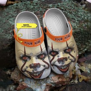 Scary Pennywise's Face Horror Characters Custom Name Crocs