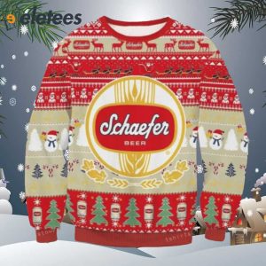 Schaefer Beer Gift Fan Ugly Sweater 1
