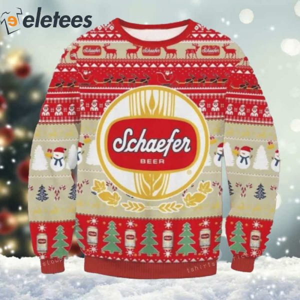 Schaefer Beer Gift Fan Ugly Sweater