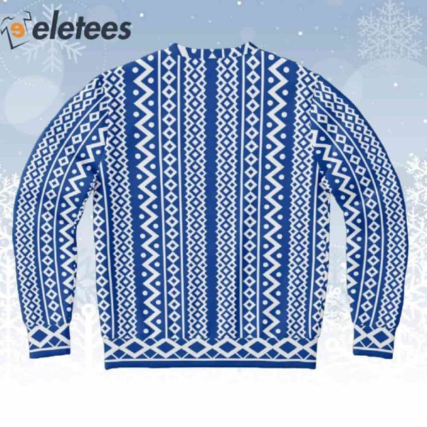 Science For Christmas Blue Ugly Sweater