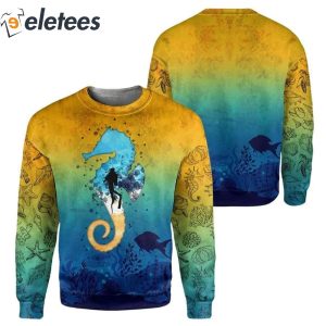 Scuba Diving Sea Horse 3D Shirt1