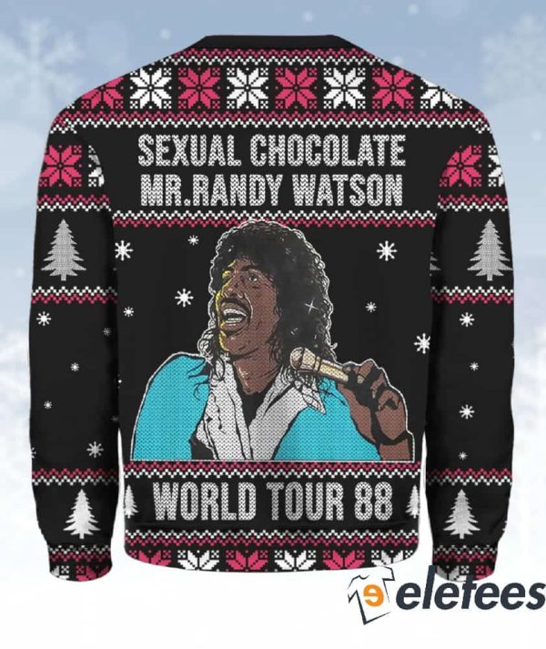 Sexual Chocolate Mr. Randy Watson World Tour 88 Christmas Ugly Sweater