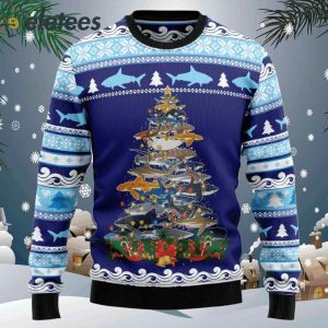 Shark Christmas Tree Ugly Christmas Sweater
