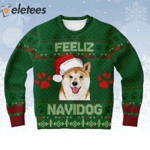 Shiba Inu Feliz Navidog Ugly Christmas Sweater 1