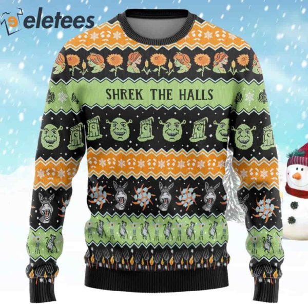 Shrek The Halls Ugly Christmas Sweater