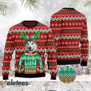 Siberian Husky Awesome Ugly Christmas Sweater 2
