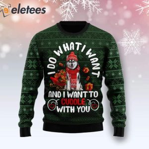 Siberian Husky I Do What I Want Ugly Christmas Sweater