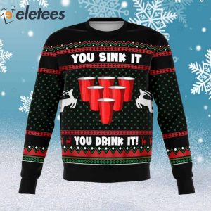 Sink And Drink Ugly Christmas Sweater