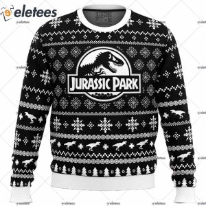 Skeleton Christmas Jurassic Park Ugly Christmas Sweater 1