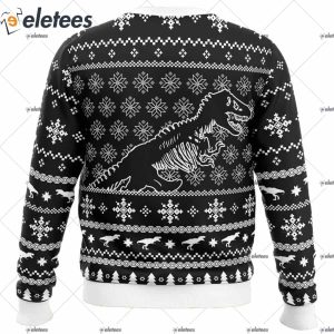 Skeleton Christmas Jurassic Park Ugly Christmas Sweater 4