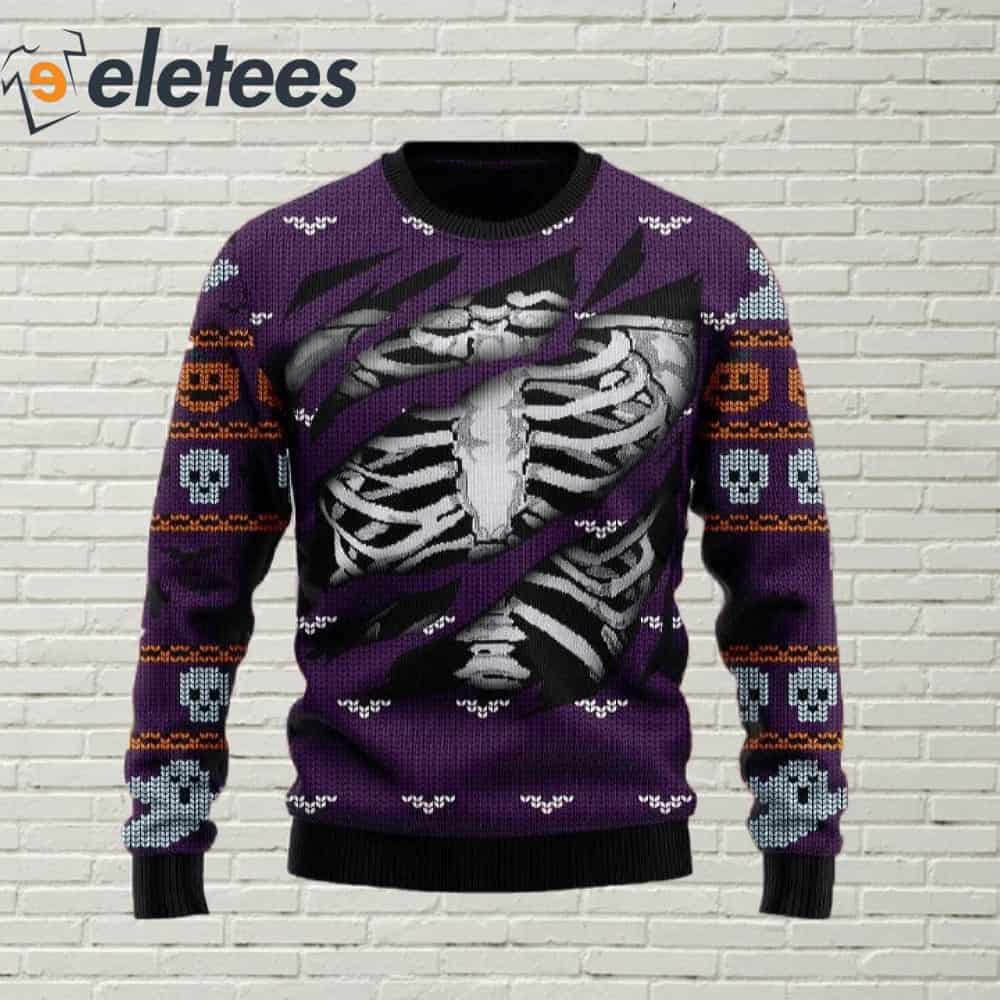 Toronto Maple Leafs Skull Candy Cane Pattern Ugly Christmas Sweater Xmas  Gift