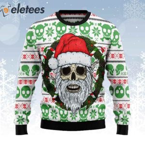 Skull Santa Clause Ugly Christmas Sweater 1