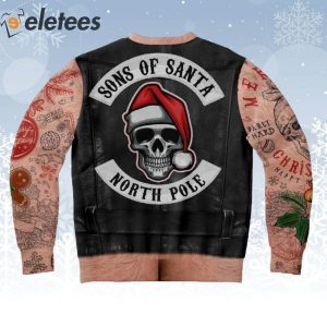 Sleeveless Son Of Santa North Pole Ugly Christmas Sweater 2