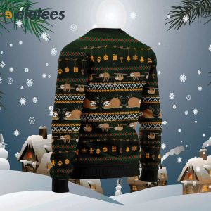 Sloth Christmas Tree Ugly Christmas Sweater1
