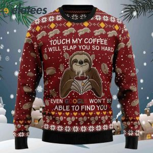 Sloth Coffee Ugly Christmas Sweater