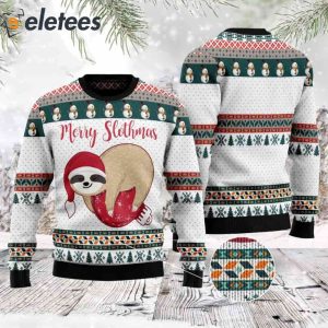 Sloth Merry Slothmas Ugly Christmas Sweater 2