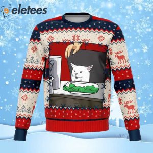 Smudge The Cat Meme Ugly Christmas Sweater 1