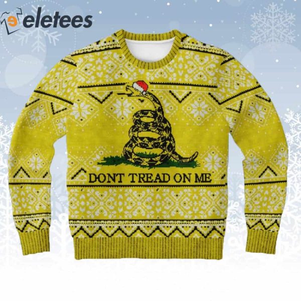 Snake Don’t Tread On Me Ugly Christmas Sweater
