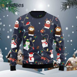 Snowman Christmas Light Ugly Chritsmas Sweater