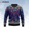 Snowman Peace Sign Tie Dye Ugly Christmas Sweater