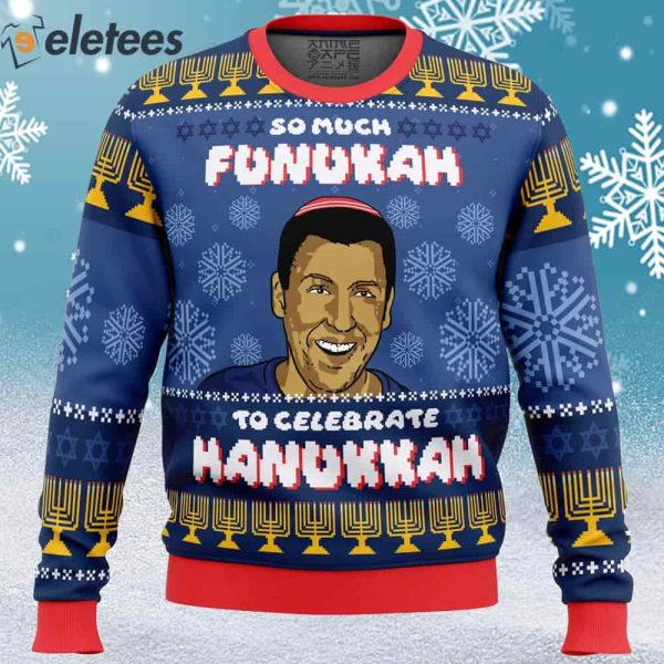 So Much Funukah Adam Sandler Ugly Christmas Sweater