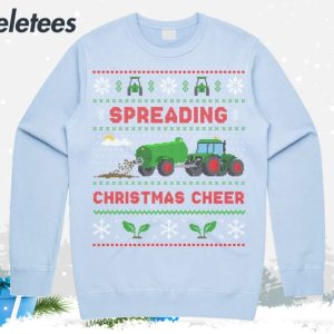 Spreading Christmas Cheer Green Farming Ugly Christmas Sweater 3