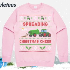 Spreading Christmas Cheer Green Farming Ugly Christmas Sweater 4