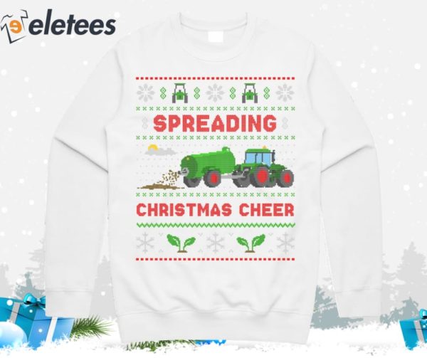 Spreading Christmas Cheer Green Farming Ugly Christmas Sweater