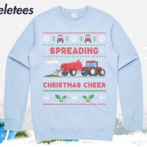 Spreading Christmas Cheer Red Farming Ugly Christmas Sweater 2