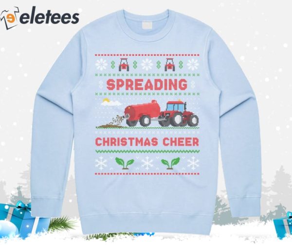 Spreading Christmas Cheer Red Farming Ugly Christmas Sweater