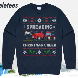 Spreading Christmas Cheer Red Farming Ugly Christmas Sweater 3