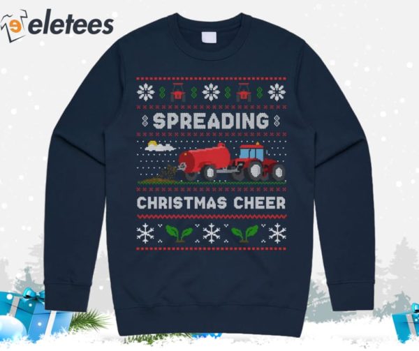 Spreading Christmas Cheer Red Farming Ugly Christmas Sweater