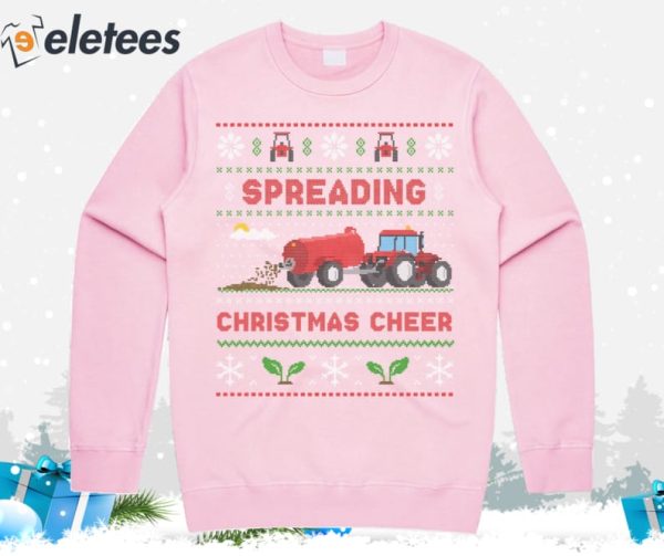 Spreading Christmas Cheer Red Farming Ugly Christmas Sweater