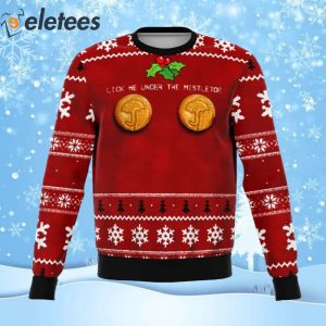 Squid Under The Mistletoe Ugly Christmas Sweater 1